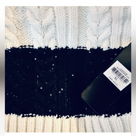 BEBE Striped Cable Knit Sweater – Sz XL - Picture 3 of 6